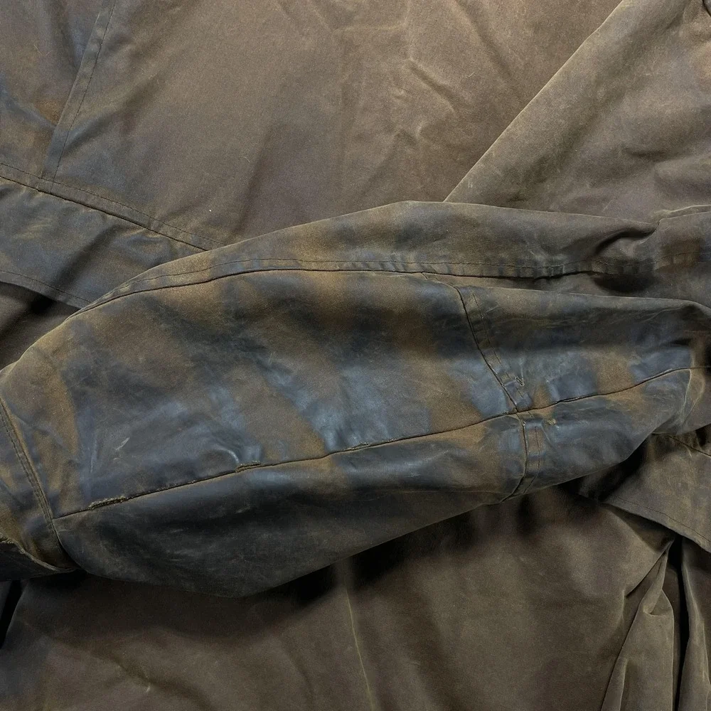 VTG Browning Dura Wax Cotton Quilted Field Jacket Corduroy Collar Brown 2XL